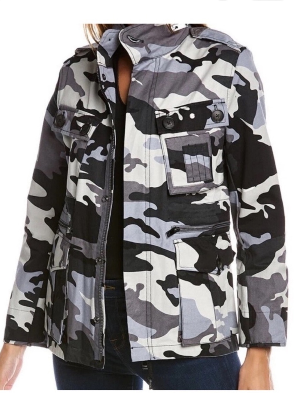 ZADIG & VOLTAIRE Kola Camo Utility Jacket Size Medium Women’s NEW $600 Retail